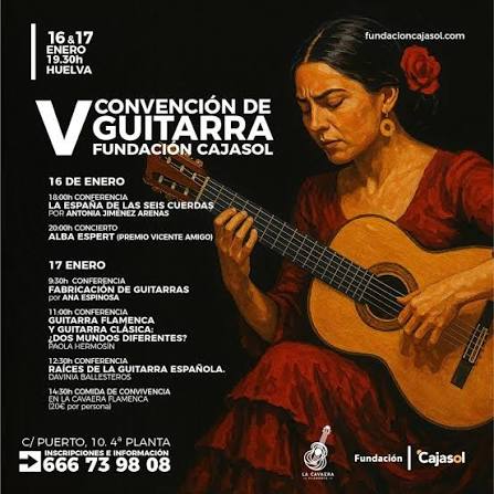 V Convención de Guitarra: Huelva reúne interpretación, construcción e historia