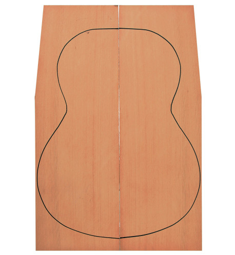 Tapa de cedro preparada para la construcción de una guitarra